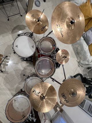 Batería Acústica 6 Piezas Roja