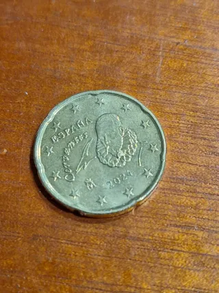 Moneda 20 céntimos España error