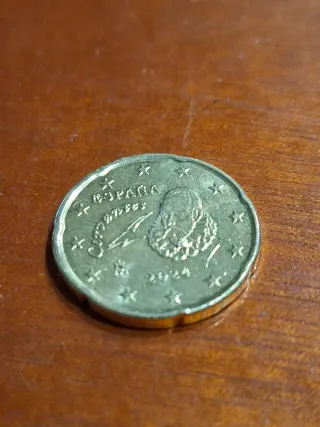 Moneda 20 céntimos España error