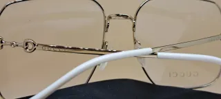 Gafa Gucci Dorada y Blanco