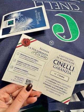 Piumino Cinelli Spring – 100% piumino d’oca