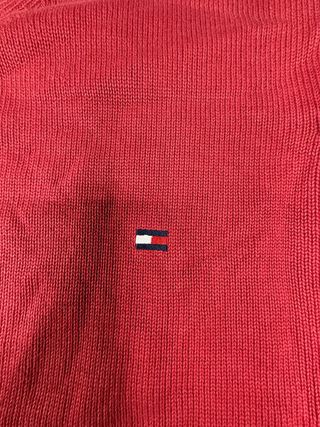 Maglione Tommy Hilfiger V-neck Rosso