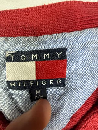 Maglione Tommy Hilfiger V-neck Rosso