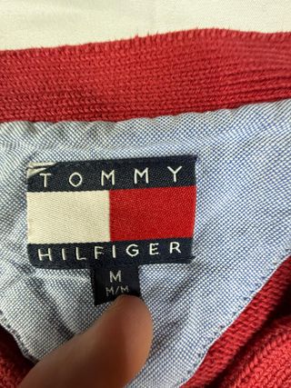 Maglione Tommy Hilfiger V-neck Rosso