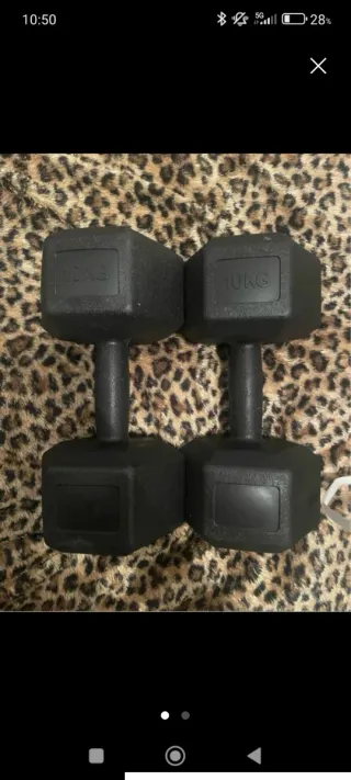 2 Mancuernas 10 kg cada una