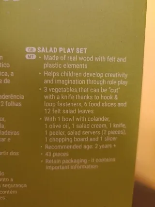 Set Ensalada Madera y Fieltro