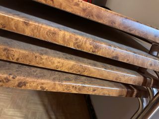 Tavoli quadrati 70x70 marroni (legno e metallo)