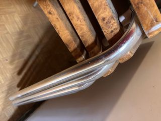 Tavoli quadrati 70x70 marroni (legno e metallo)