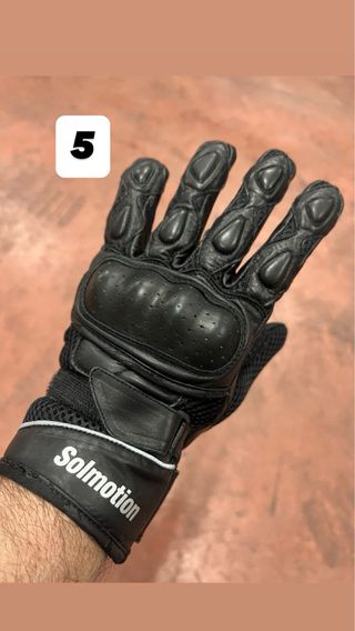 Guantes de moto de cuero Solmotion
