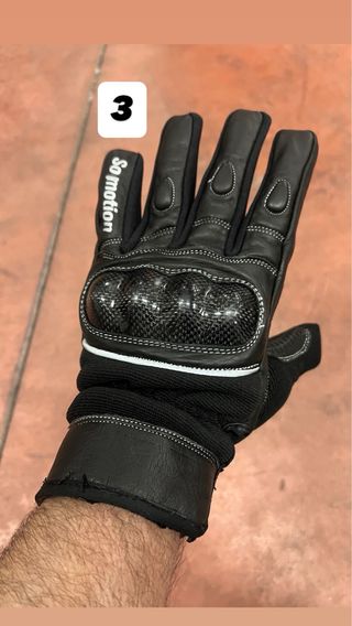 Guantes de moto de cuero Solmotion