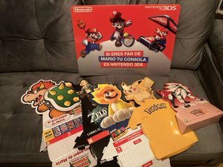 Cartelería Nintendo 3DS Mario Pokémon Zelda