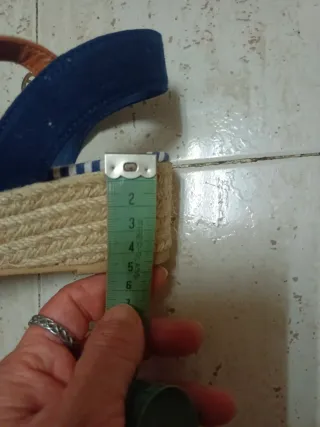 Sandalias rayas azul y marrón Talla 38