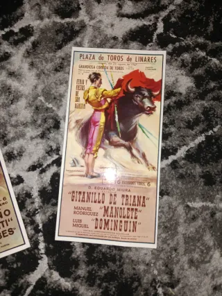 3 carteles de corrida  toros año 1947
