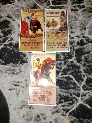 3 carteles de corrida  toros año 1947