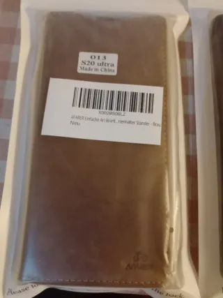 Samsung Galaxy S20 Ultra - Custodia protettiva per telefono con design touch in pelle di pesco