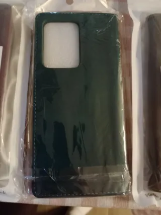 Samsung Galaxy S20 Ultra - Custodia protettiva per telefono con design touch in pelle di pesco