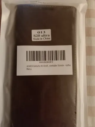 Samsung Galaxy S20 Ultra - Custodia protettiva per telefono con design touch in pelle di pesco