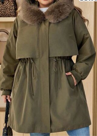 Chaquetón verde con capucha talla 7XL talla 60/62