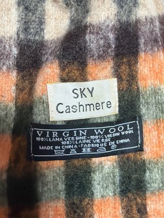 Bufanda a cuadros multicolor