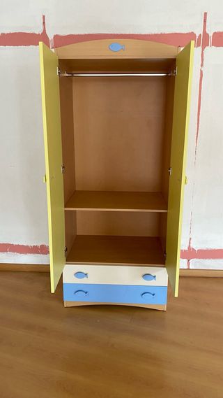Armario infantil 2 puertas y 2 cajones