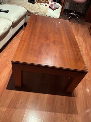 Conjunto mesa madera maciza. Mesa centro y comedor