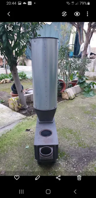 Estufa multi-combustible metal