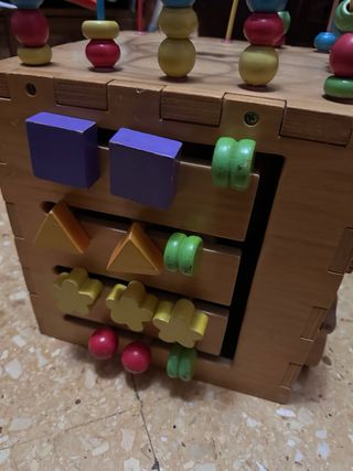 Cubo interactivo madera niños ,grande