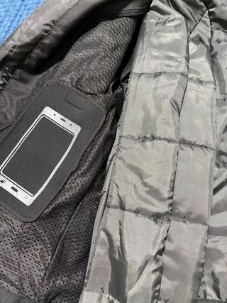 Chaqueta de moto negra