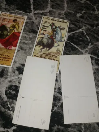 4 Tarjetas Postales Toros Monumental