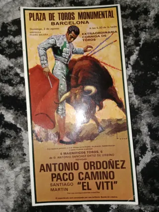 4 Tarjetas Postales Toros Monumental