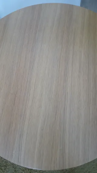 Mesa de centro redonda madera y metal