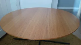 Mesa de centro redonda madera y metal