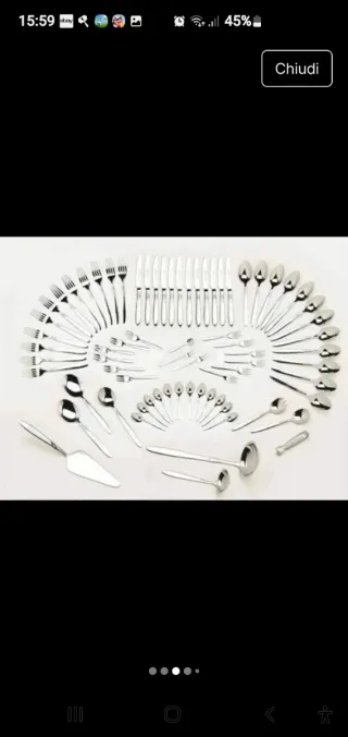 Servizio posate A.M.C. 72 pezzi acciaio inox