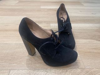 Botines negros tacon Gino Vaello