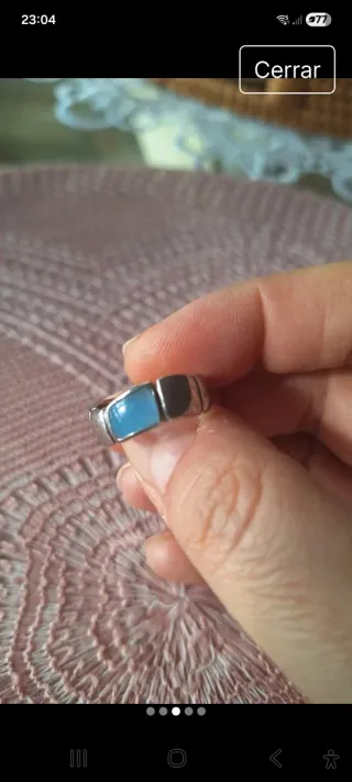 Anillo Plata y Aguamarina