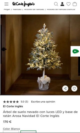 Árbol de Navidad Nevado LED 150 cm