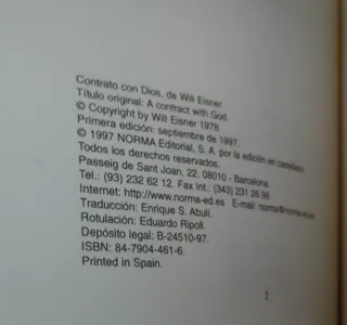 Contrato con dios.Will Eisner.
