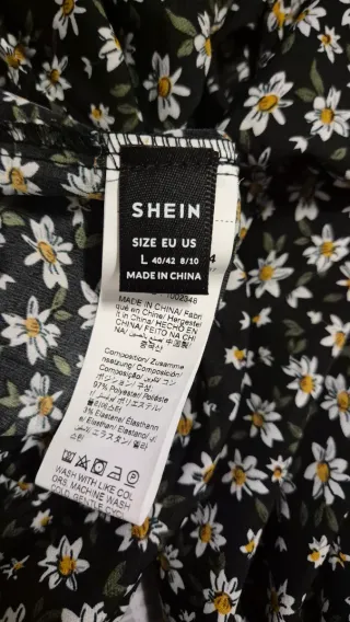 Mono largo floral negro