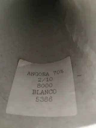 Bobina Lana Angora Blanca