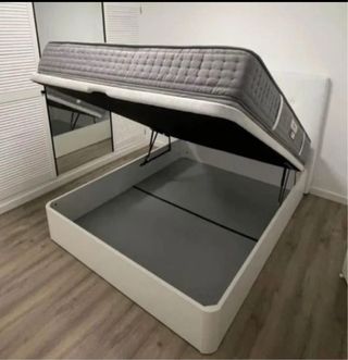 Letto con contenitore e materasso in memory foam