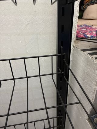 Estantería / Zapatero de Hierro Negro