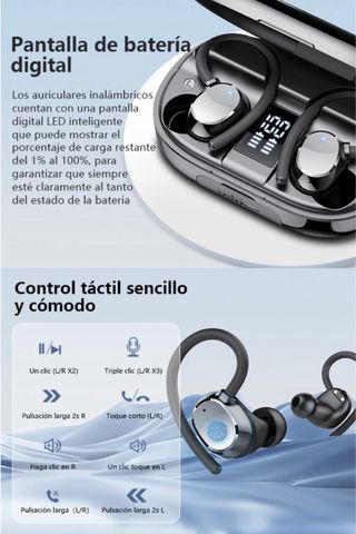 Auriculares inlambrico Deportivos Bluetooth 5.3