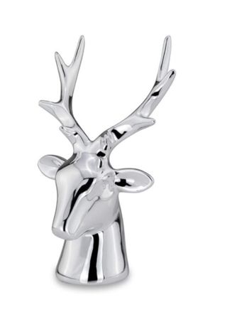 Decoración Ciervo Plata Metal