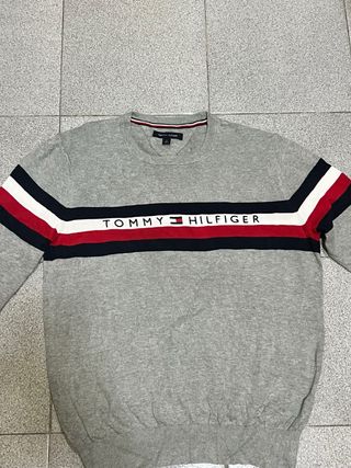 Felpa Tommy Hilfiger Grigia con Logo