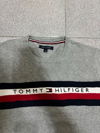 Felpa Tommy Hilfiger Grigia con Logo