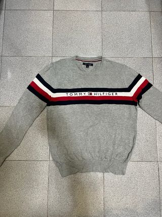 Felpa Tommy Hilfiger Grigia con Logo