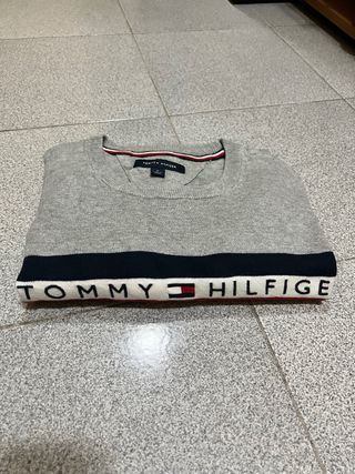 Felpa Tommy Hilfiger Grigia con Logo