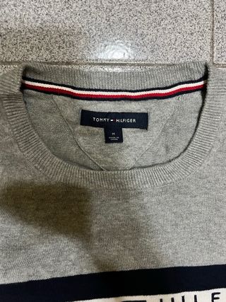 Felpa Tommy Hilfiger Grigia con Logo