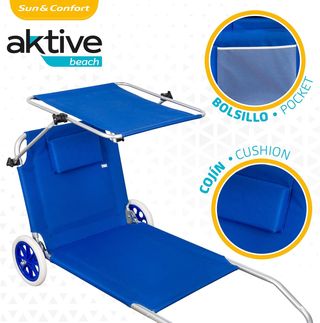 Tumbona AKTIVE Plegable con Ruedas
