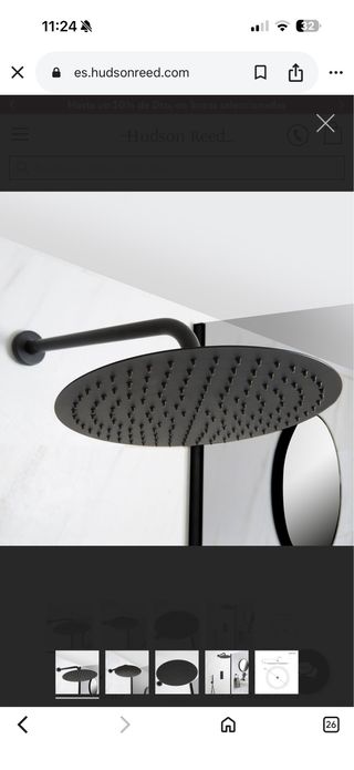 Conjunto Ducha Empotrada Rovira Negro Mate Termost